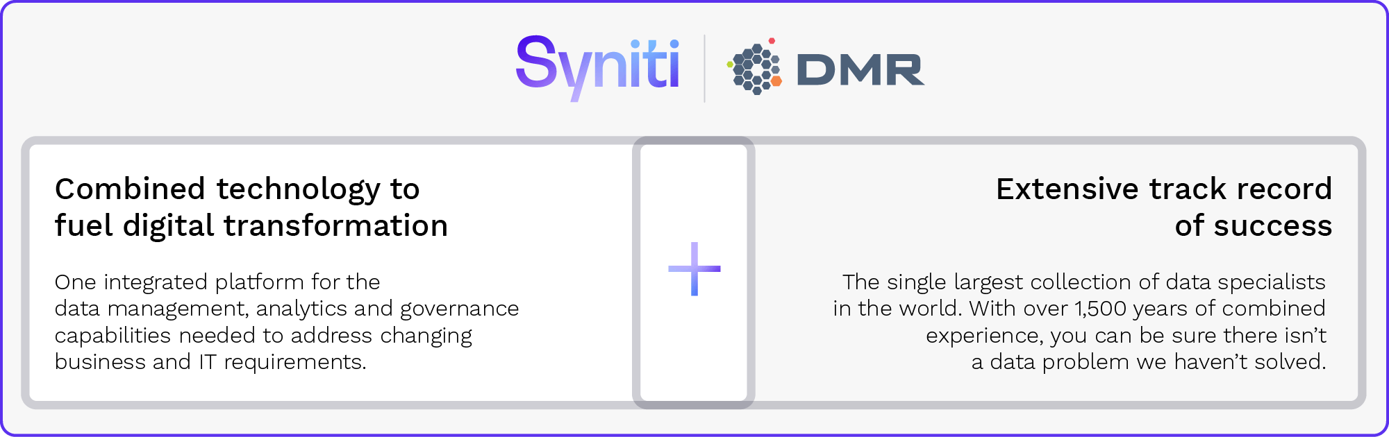 Syniti DMR - Merger Benefits